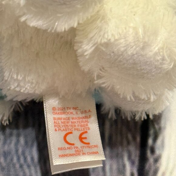 Ty Beanie Boos HELENA the Unicorn Husky Puppy Dog 6" H Rainbow Multicolor Soft - Picture 7 of 9